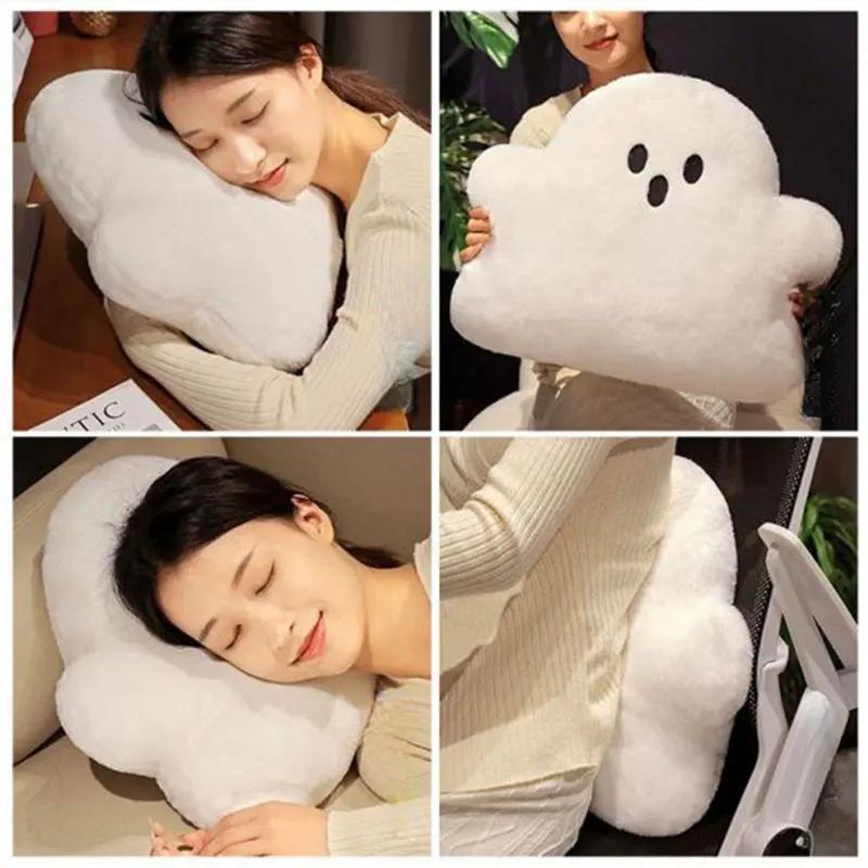 Halloween Plush Toy Pranking Ghost Creative Cloud Cushion Decorative Pillow Party Gift Doll Home Bedroom Decor