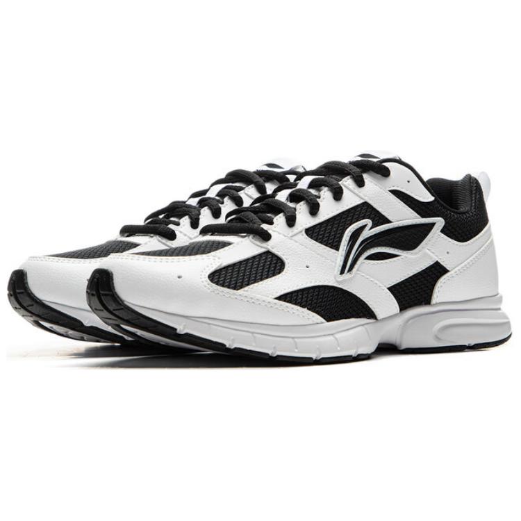 New LiNing Cushioning Slip Resistant Abrasion Resistant Breathable Low Top Running Shoes Women's White Black ARSU068-5