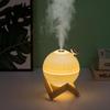 New Lark Planet Lamp Humidifier: Large-Capacity Night Light with Wooden Stand E330