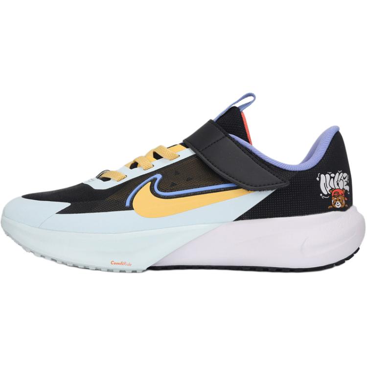 Nike Sonic Fly PS Black White Glacier Blue Kids Sneakers Topaz-Gold IR7578-071 28