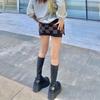 European And American Style Knight Boots Women'S Autumn Round Head Sleeve Tall Thin Boots Spice Girl Thick-Soled Boots