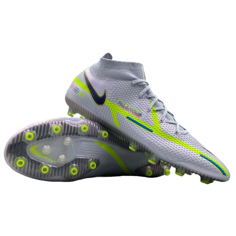Nike Phantom GT2 Elite DF AG-Pro Comfortable Non-Slip Durable Football Shoes Men Football Shoes Gray Fluorescent-Yellow DC0749-055