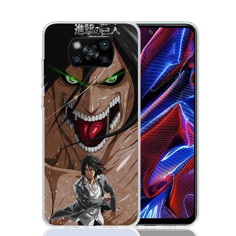 Attack-Titan Eren Phone Case For Xiaomi Poco X7 X6 X5 Pro F7 Ultra Redmi 15C 15 13 13C 12 12C 10 10A 10C 9 9A 9C 9T Cover Poco X