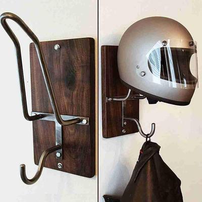 Wall-Mounted Storage Holder Motorcycle Helmet Rack Cloth Hooks Helmet Storage