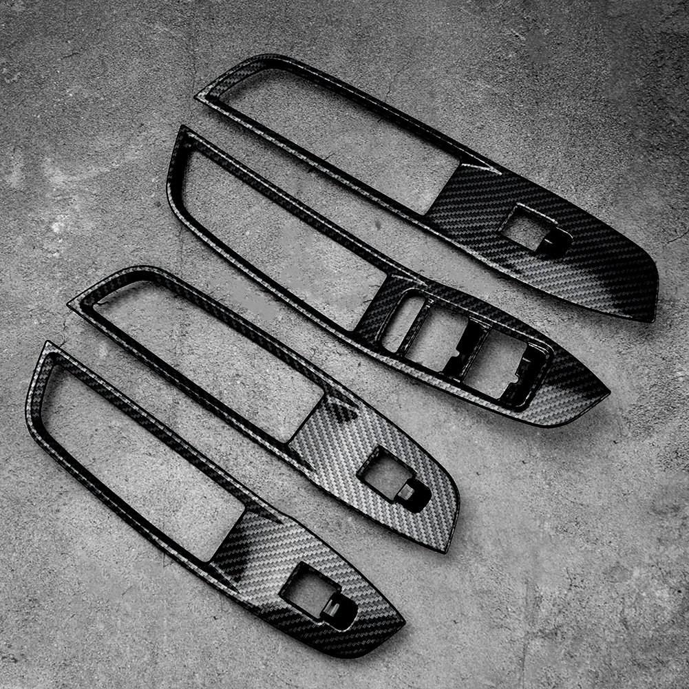 4 τμχ/σετ Διακοσμητικό αυτοκόλλητο για MG ZS 2017-2018 Κάλυμμα πάνελ διακόπτη παραθύρου για στυλ αυτοκινήτου