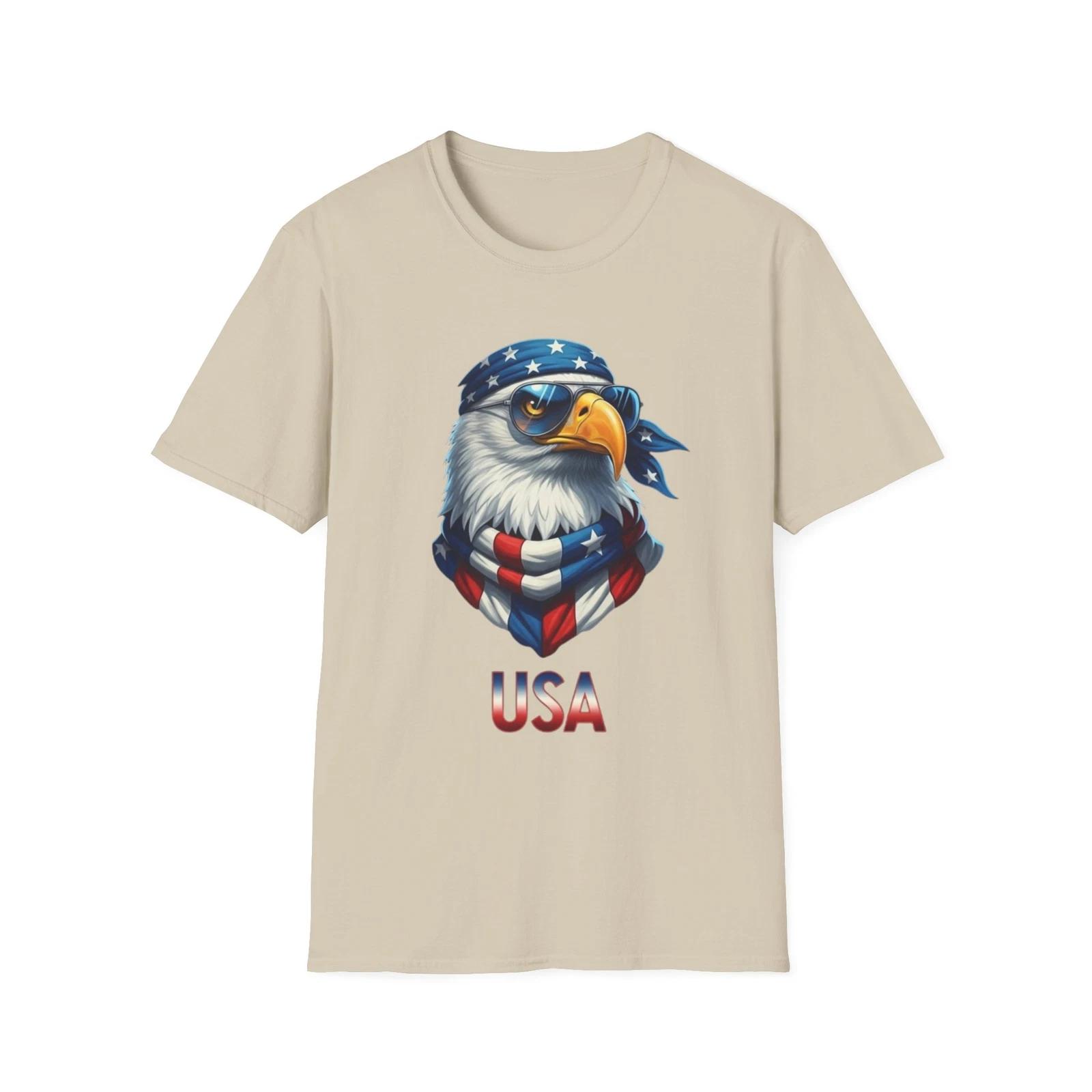 USA Eagle Flag T shirt, Patriotic Independence Day Tee, American Flag T shirt S