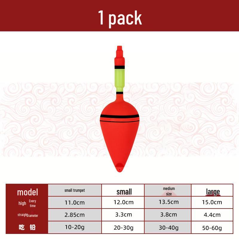 Flotador de Pesca Luminoso de Barriga Grande para Lanzamiento Largo para Mar y Carpa Plateada