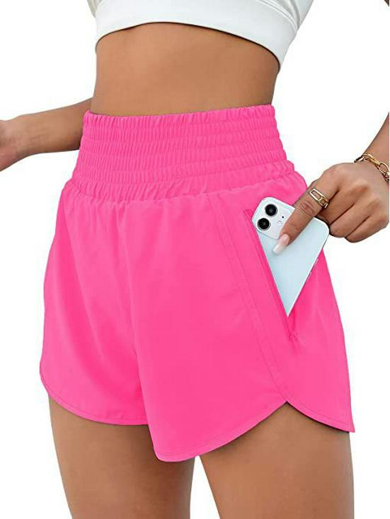 High-Waist Women's European & American Yoga Shorts – Quick-Dry, Loose-Fit, Dual-Layer Design