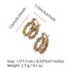 Golden Plated Hollow Zirconia Huggie Hoop Earrings for Women Jewelry Wedding Party Accessories