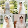 Soft Mesh Bridal Wedding Veil Hair Clip Short Tulle Veil Butterfly Mesh Headpiece  Civil Wedding