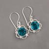 Apatite Gemstone 925Sterling Silver Jewelry Handcrafted Partywear Earrings 1.40" EE-56-12