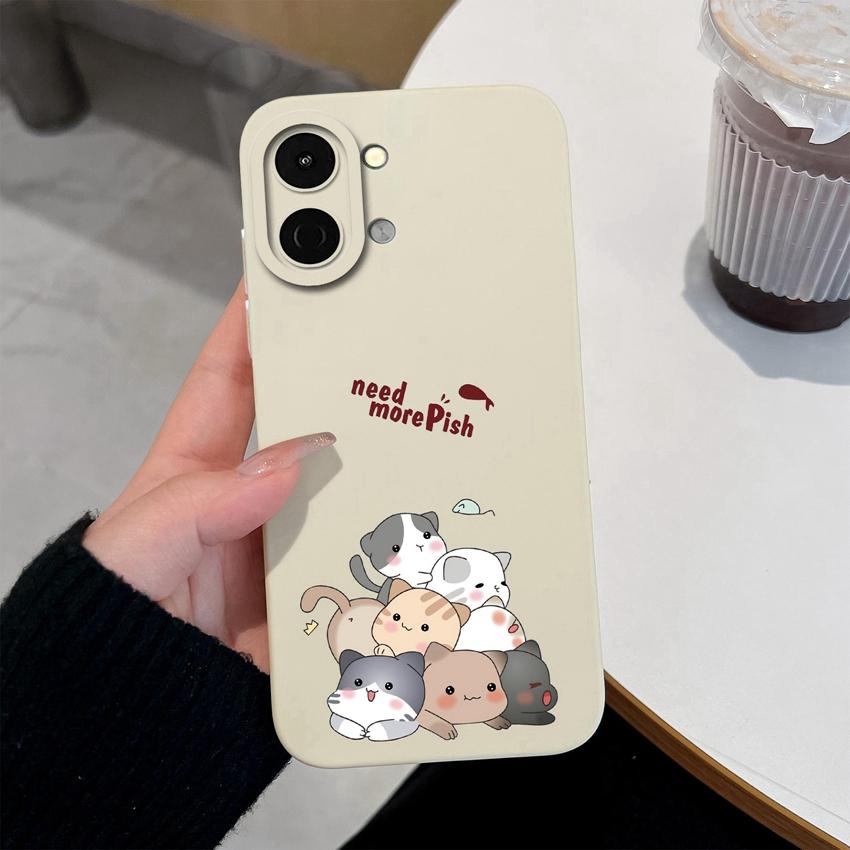 For Tecno Spark Go 3 2 1S Case Spark 30 40 40C Cover Pova 7 Pro Neo Ultra Phone Bags Cute Owl Cat Soft Liquid Silicone Anti Drop Shell For Tecno Cases