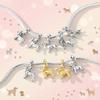 Charms Pendant Original 925 Sterling Silver Cat Dog Puppy Kitten Beaded Charms Fit Bracelet Necklace Women's DIY Jewelry Gift