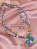 A colorful long double bead butterfly pendant jewelry suitable for daily wear and holiday gifts