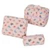 Large Capacity Travel Cosmetic Bag Portable Polyester Cotton Toiletry Bag Multifunctional Storage Pouch for Makeup Toiletries Business Trip