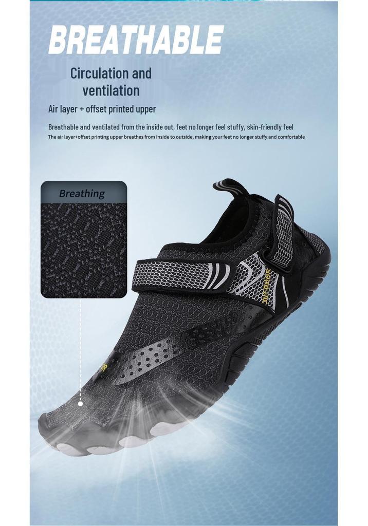 Schnelltrocknende rutschfeste Wasserschuhe - Atmungsaktive Fünf-Finger-Schuhe für Outdoor-Schnorcheln & Strand