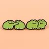 Delightful Frogs Pin Stylish Brooch Funny Brooch for Backpacks and Clothing Accessories Ideal for Kids and Adults