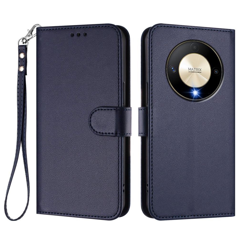 For Honor Magic6 Lite 5G/Honor X9b 5G Leather Case Wallet Stand Phone Cover with Wrist Strap