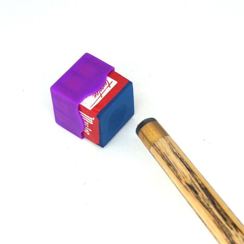 10Pcs Snooker Protective Covers Plastic Snooker Cue Rub Chalk Clamps Square Professional Durable Billiard Accessories