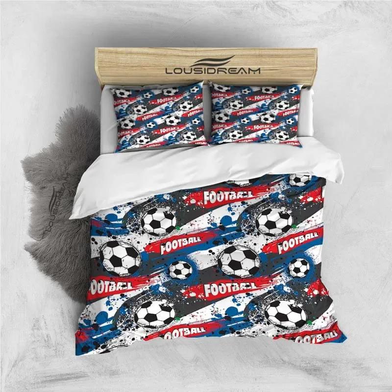 3D Football Duvet Cover Soccer/ Football Digital Print Polyester Bedding Sets Child Kids Covers Boys Bed Linen Set For Teens