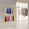 7-Tier Wall Mounted Scarf Organizer, Hanging Storage Rack for Scarves Towels Hats, Durable Carbon Steel Display Shelf Holder