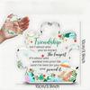 Heartfelt Acrylic Friendship Plaque - "Friendship" Engraved Inspirational Quote with Floral & Beach Scene Design - Perfect Keepsake Paperweight for B
