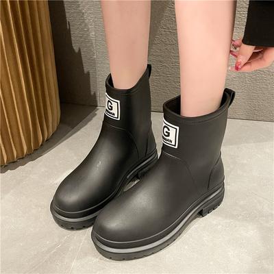 Damen Regenschuhe wasserdicht und rutschfest Oberbekleidung Wasserschuhe dicksohlige verschleißfeste und warme Wathose Gummistiefel