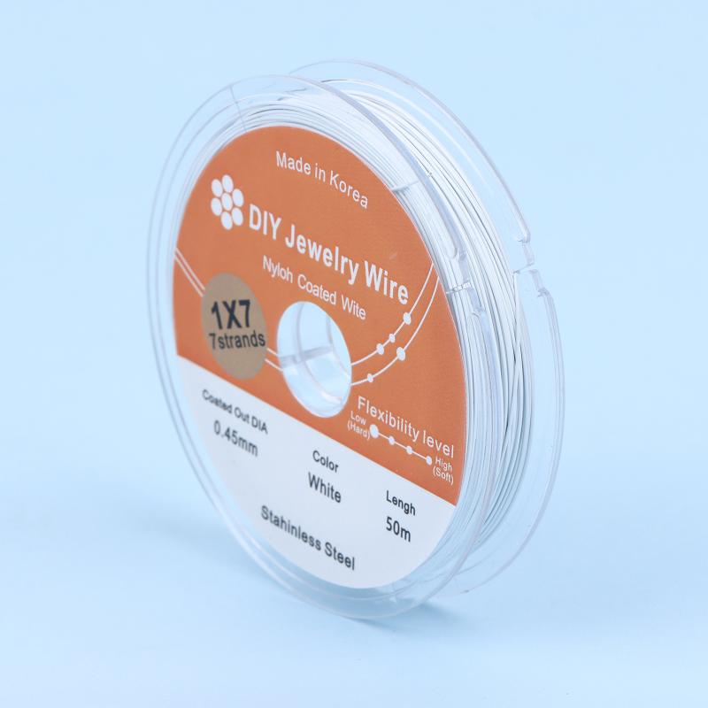 50Meter/Roll 0.3/0.38/0.5/0.6Mm Rhodium Gold Color Stainless Steel Beading Wire For Jewelry Making Diy Bracelet Findings
