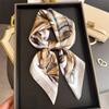 Holiday Casual Printing Simulation Silk Scarf Square Scarf High-end Shawl Sunscreen Neck Small Square Scarf Headscarf Female