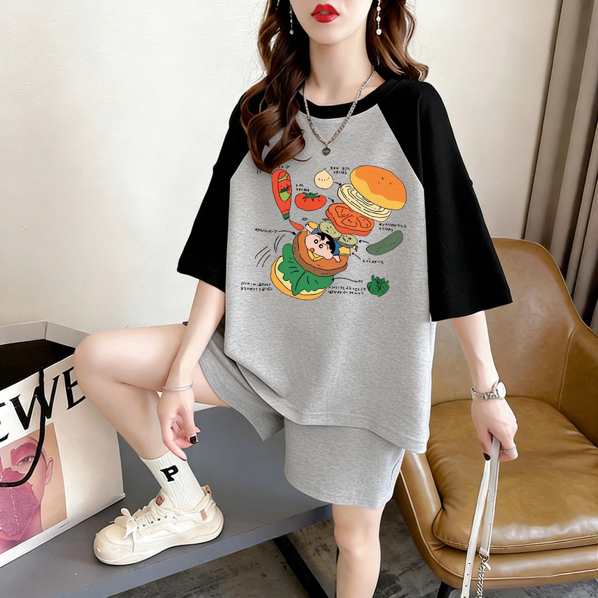 Women s Oversized Pure Cotton Raglan Sleeve T-Shirt – Neutral Style Summer Top XL