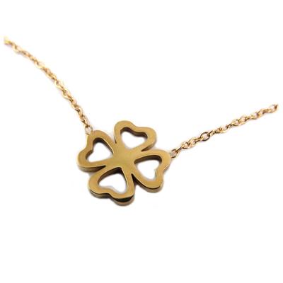 [P8101] - Roségoldene 'Clover'-Stahlkette - 11x11 mm