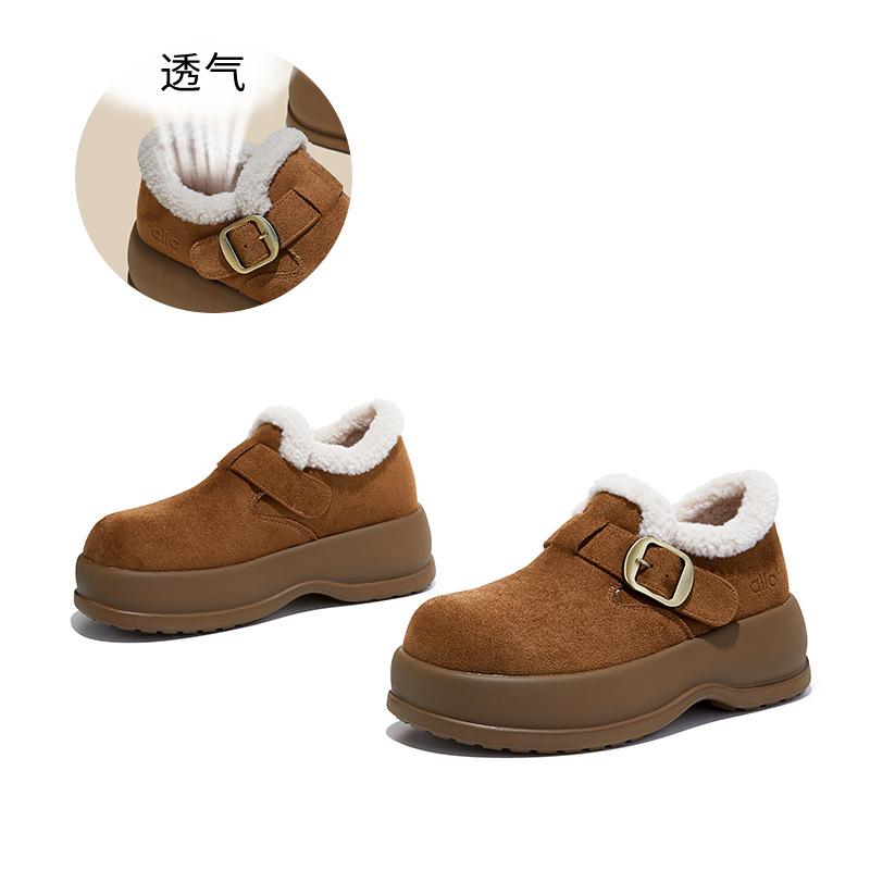 Foam sole lamb wool single shoes women s winter retro plush snow boots wool cotton shoes 35