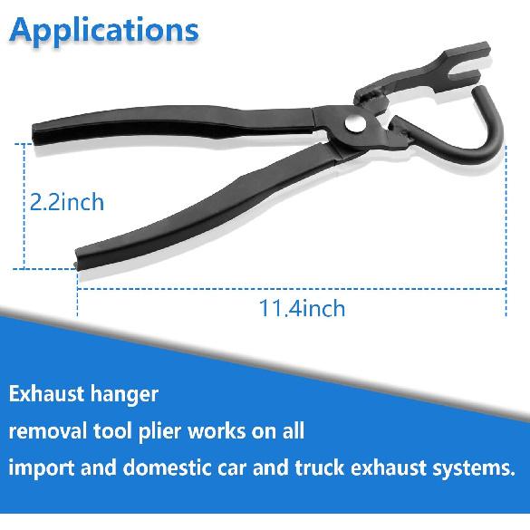 Exhaust Hanger Removal Tool,Rubber Bracket And Exhaust Hanger Separation Exhaust Pliers,Compatible With All Exhaust Rubber Hangers