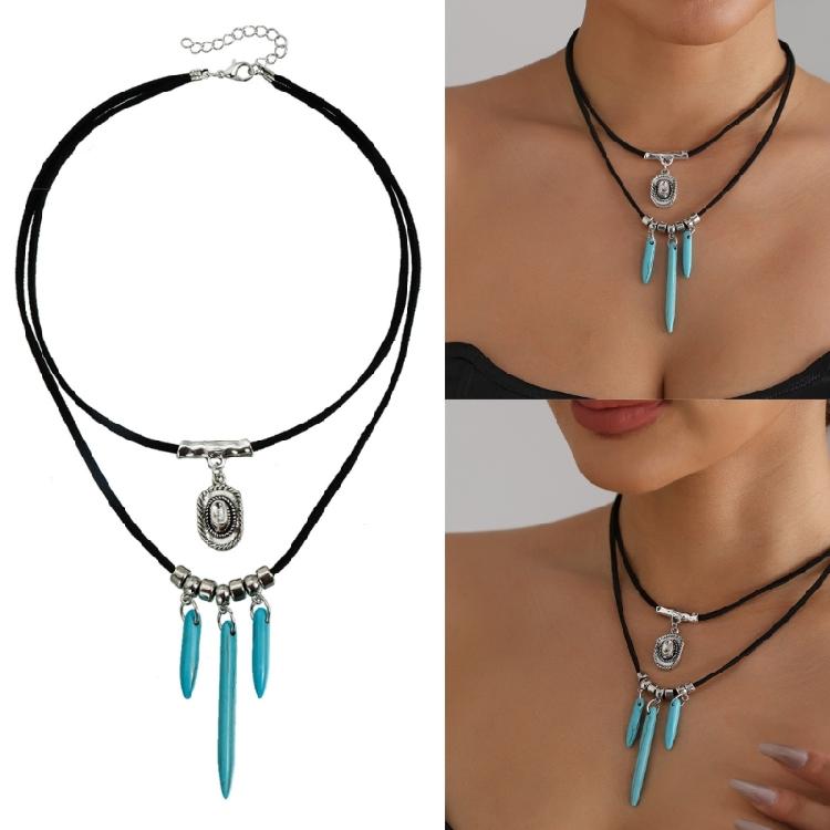 Cowboy Culture Themed Bohemian Necklace Adjustable Length Neckchain Clavicle Accessories For Versatile Styling