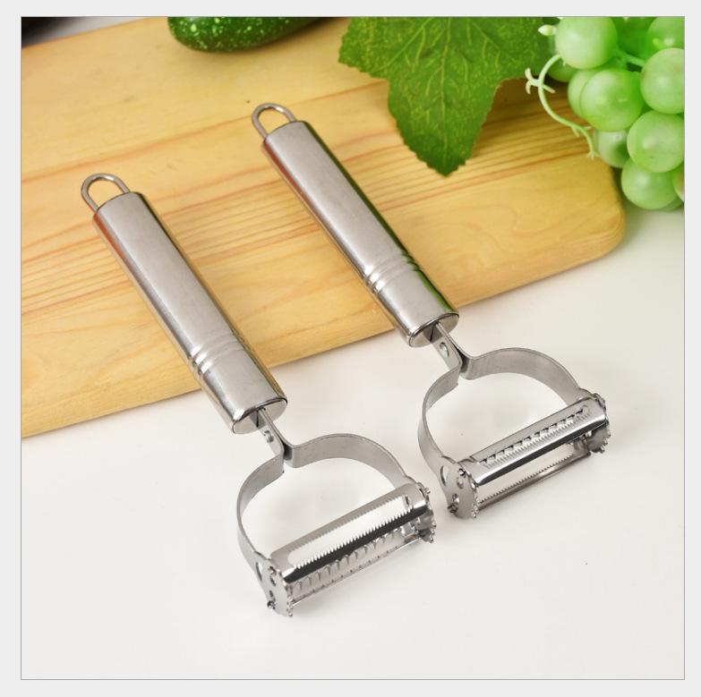 Multifunctional Stainless Steel Double-Head Peeler & Smiley Face Grater for Fruits, Vegetables, Melons, and Potatoes Special Offer Smiley Face Peeler