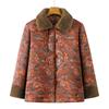 Winter Plus Velvet Coat for Middle-Aged and Elderly Women, Elegant Chinese Style Mother's Clothing, Warm Thick Cotton Jacket.
