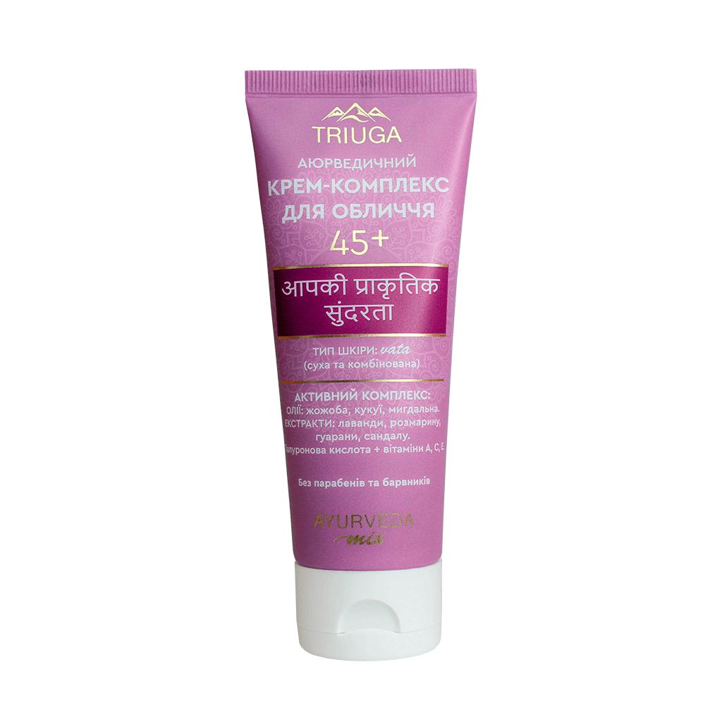 

Аюрведичний комплекс «45+» для типу шкіри вата (сухі і комбіновані), 75 мл 75 ml