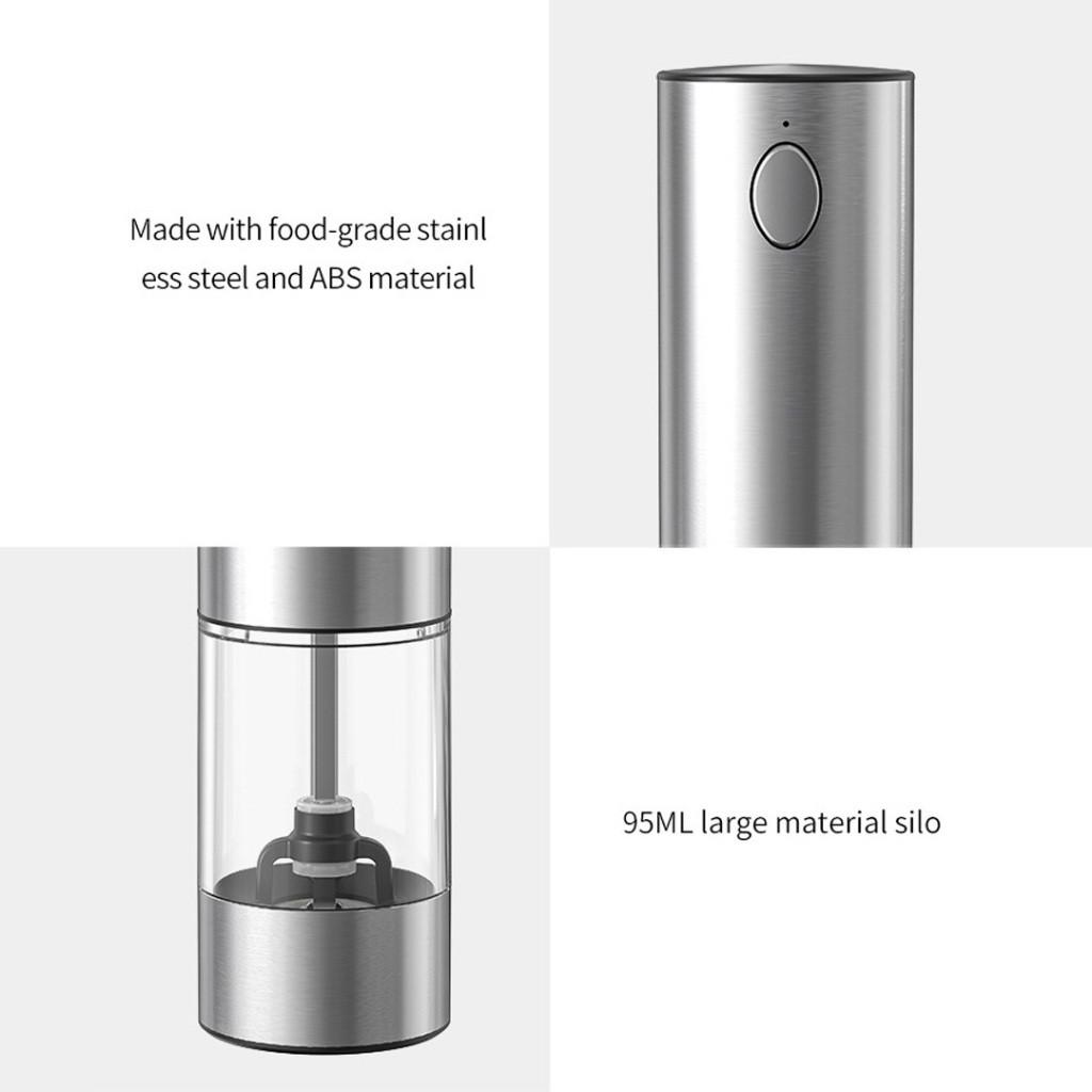 Kitchen Electric Pepper Grinder Storage Set Adjustable Coarseness Electric Grinder Sea Salt Automatic Grinding Machine
