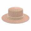 French hat summer new pearl flat top hat women's casual sun hat princess top hat trend