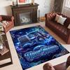 Truck Theme Crystal Velvet Rug Personalized Custom Name Text Soft Floor Mat Home Decor