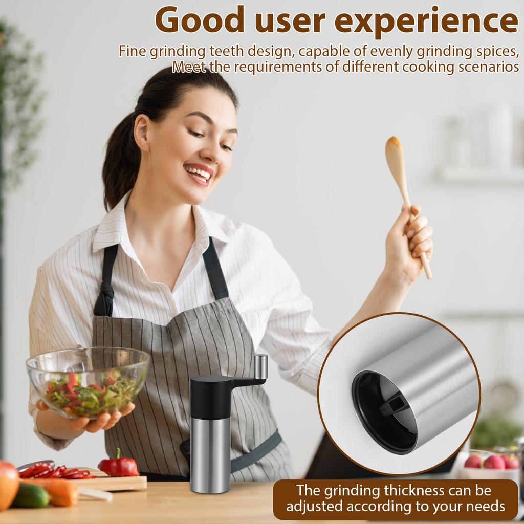 1 Pc Manual Nutmeg Mill Grater Stainless Steel Spice Mill Adjustable Coarseness Grinding Machine for Cooking Kitchen Accessories