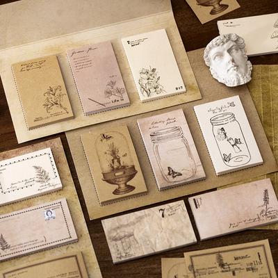 60 Blatt/Packung Vintage Naturpflanzen Notizblock Aufkleber Aufkleber Haftnotizen Scrapbooking Diy Kawaii Notizblock Tagebuch Planer