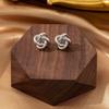 1 Pair Knot Earrings for Women, Hypoallergenic Small Stud Earrings, Woven Ball Knotted Statement Jewelry