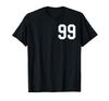 White College Sports Style Number 99 T-shirt