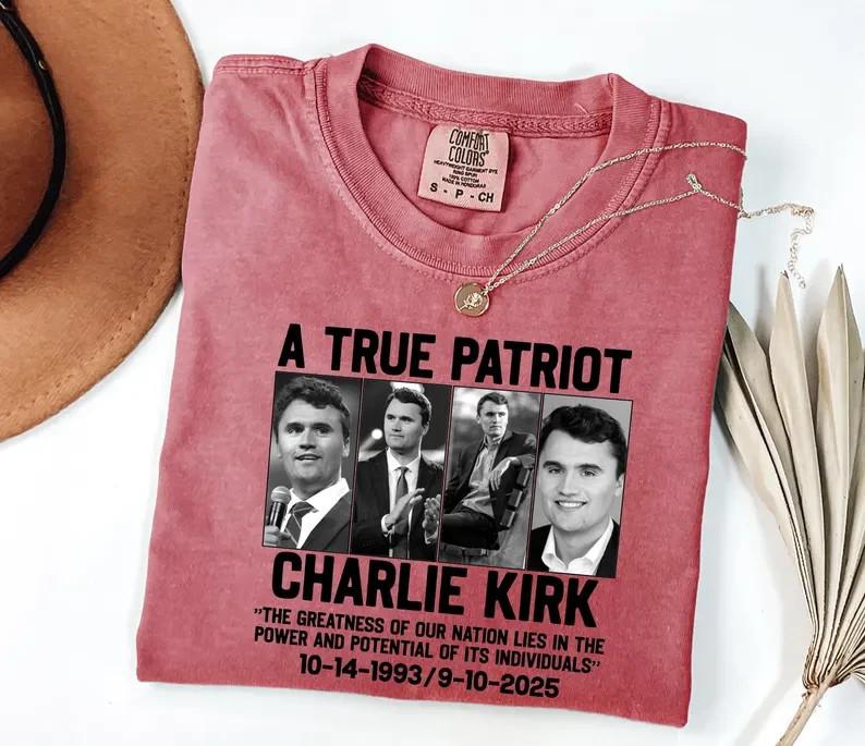 Comfort Colors Rest in Peace Charlie Kirk Shirt Pray for Charlie Kirk Shirt S-4 S
