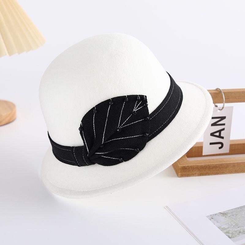 Autumn and Winter Fashion Hat Women's Woolen Top Hat Women's Bucket Hat Basin Hat Trendy British