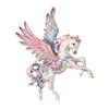 Brooch Horse-Themed Zine Alloy Brooch with Inlaid Crystals Enamel Faux Pearls Fairy Tale Badge Artistic Accessories