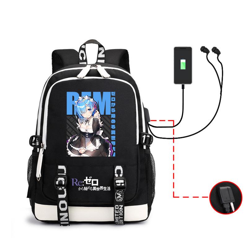 A Different World Life From Scratch Peripheral Printing School Bag Outdoor Usb Headphones Backpack
