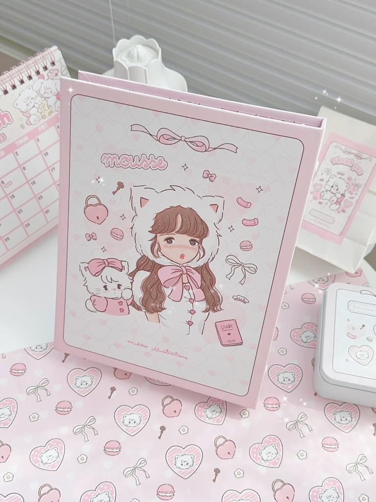 Cute Binder A5 4 Grid 3inch Photocard Binder Kpop Idol Photo Collect Book Card Holder Album for Polaroid instax Girl Gift
