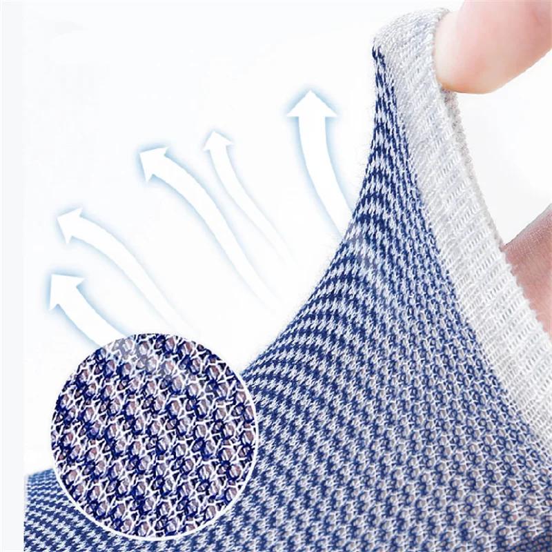 5 Pairs/pack  Man New Style Mesh Breathable Short Socks Male Sweat-absorbent Silicone Cotton Socks Men's Invisible Socks